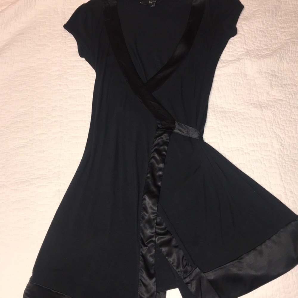 Black wrap dress